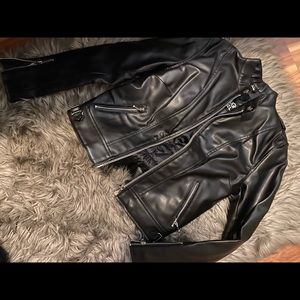 Faux Leather Womens Biker Jacket
